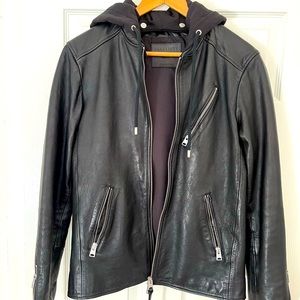 ALLSAINTS Harwood Leather Biker Jacket Black